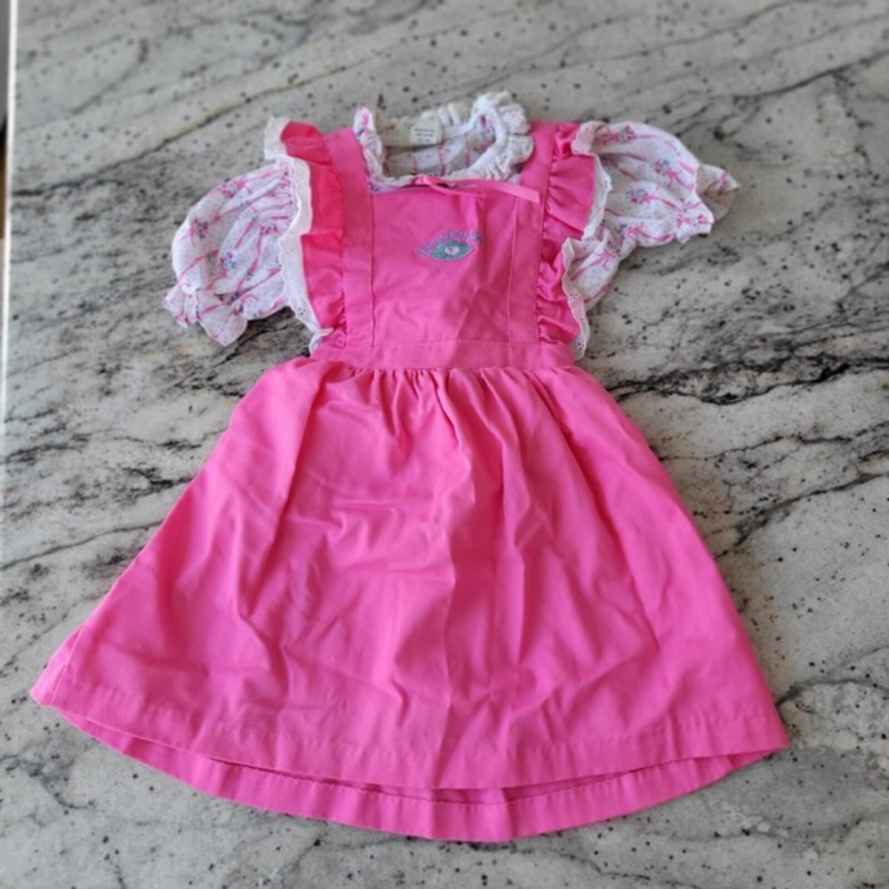 Vintage Pink Halloween Cabbage Patch Dress MADE IN USA 6X 1983